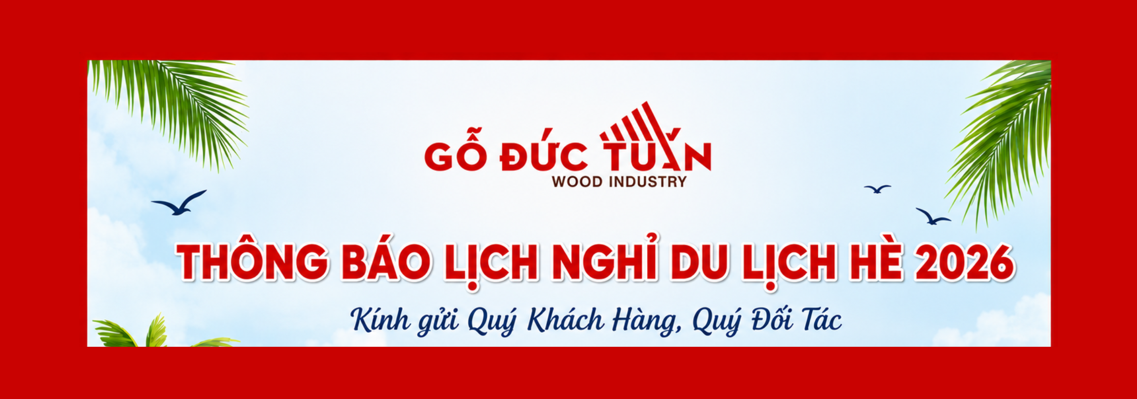 THÔNG BÁO LỊCH NGHỈ DU LỊCH HÈ 2026